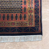 Ardalan – Hand Knotted Wool Rug in Black/Rust