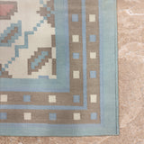 Niva Bloom – Hand Woven Cotton Rug in Powder Blue/Taupe