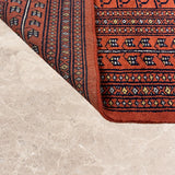 Ruh Miraj – Hand Knotted Wool Rug in Rust/Black