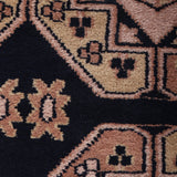 Sormehzar – Hand Knotted Wool Rug in Navy Blue/Peach