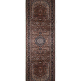 Farshad – Hand Knotted Wool Rug in Mud Brown/Navy Blue