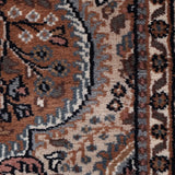 Farshad – Hand Knotted Wool Rug in Mud Brown/Navy Blue