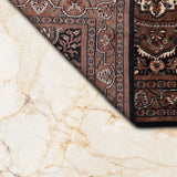 Rostam – Hand Knotted Wool Rug in Navy Blue/Rust Brown