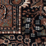 Rostam – Hand Knotted Wool Rug in Navy Blue/Rust Brown