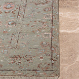 Gulrukh – Hand Knotted Wool Rug in Sage Green