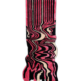 Fuschia Flow – Hand Tufted Wool Rug in Hot Pink/Black