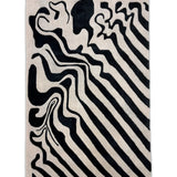 Monochrome Melt – Hand Tufted Wool Rug in Cream/Black