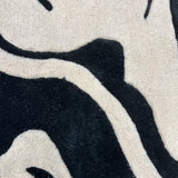 Monochrome Melt – Hand Tufted Wool Rug in Cream/Black