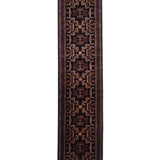 Zarvan – Hand Knotted Wool Rug in Black/Brown