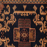 Zarvan – Hand Knotted Wool Rug in Black/Brown
