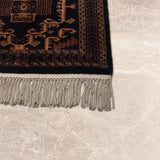 Zarvan – Hand Knotted Wool Rug in Black/Brown