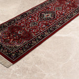 Nushafarin – Hand Knotted Wool Rug in Red/Navy Blue
