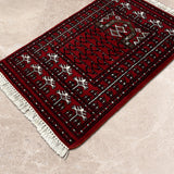 Mehravan – Hand Knotted Wool Rug in Red/Ivory