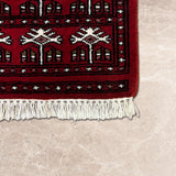 Mehravan – Hand Knotted Wool Rug in Red/Ivory