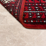 Mehravan – Hand Knotted Wool Rug in Red/Ivory