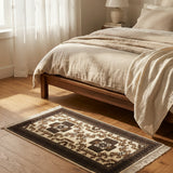 Khurshid – Hand Knotted Wool Rug in Cream/Brown