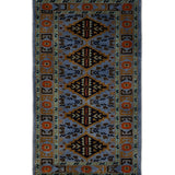 Daryaband – Hand Knotted Wool Rug in Greyish Blue/Black