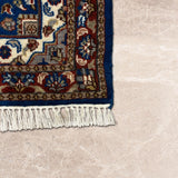 Azargul – Hand Knotted Wool Rug in Royal Blue/Red