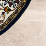 Gulzarah – Hand Tufted Wool Rug in Navy Blue/Cream