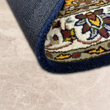 Gulzarah – Hand Tufted Wool Rug in Navy Blue/Cream