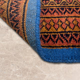Lithchi – Hand Knotted Wool Rug in Turquoise Blue/Brown
