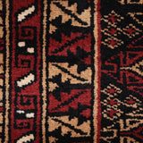 Balkhazar – Hand Knotted Wool Rug in Maroon/Navy Blue