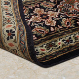 Roshnaz – Hand Knotted Silk Rug in Ivory/Orange Rust