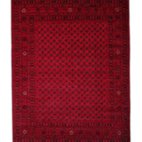 Atash – Hand Knotted Wool Rug in Deep Sangria Red/Black