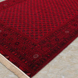 Atash – Hand Knotted Wool Rug in Deep Sangria Red/Black