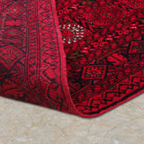 Atash – Hand Knotted Wool Rug in Deep Sangria Red/Black