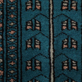 Aivaan – Hand Knotted Wool Rug in Turquoise Blue/Black