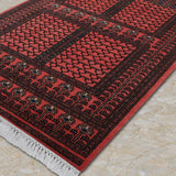 Aatish – Hand Knotted Wool Rug in Rust Orange/Black