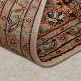 Gulafshan – Hand Knotted Silk Rug in Peach/Beige