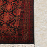Bakhtiar – Hand Knotted Wool Rug in Brick Red/Orange Rust
