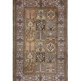 Naushaba – Hand Knotted Silk Rug in Peach/Navy Blue