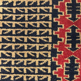 Kohsar – Hand Knotted Wool Rug in Deep Navy Blue/ Brick Red