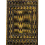 Mehraksh – Hand Knotted Wool Rug in Mustard yellow/Black
