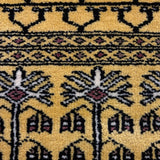 Mehraksh – Hand Knotted Wool Rug in Mustard yellow/Black