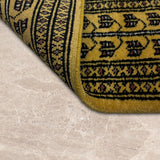 Mehraksh – Hand Knotted Wool Rug in Mustard yellow/Black