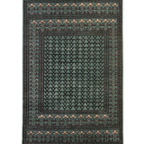 Mauj Sabz – Hand Knotted Wool Rug in Sea Foam Green/Black