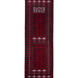 Surkhvan – Hand Knotted Wool Rug in Ruby Red/Black