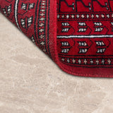 Surkhvan – Hand Knotted Wool Rug in Ruby Red/Black