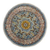 Neelzar – Hand Knotted Wool Rug in Blue/Brown