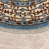 Neelzar – Hand Knotted Wool Rug in Blue/Brown