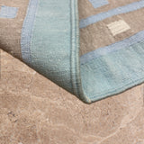 Niva Bloom – Hand Woven Cotton Rug in Powder Blue/Taupe