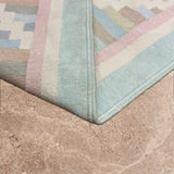Aarohi Prism – Hand Woven Cotton Rug in Pastel Multicolor