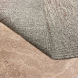 Aabha Rekha – Hand Woven Wool Rug in Silver Grey/Rose Taupe
