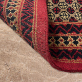 Ruhana Bagh – Hand Knotted Wool Rug in Ribbon Red/Mushroom