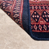 Farvahar – Hand Knotted Wool Rug in Navy Blue/Brown