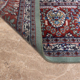 Samreen – Hand Knotted Wool Rug in Sage Green/Brown